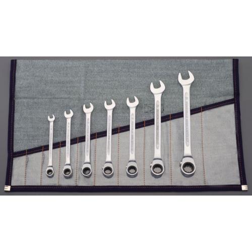 【SALE価格】エスコ (ESCO)  EA614SZ 7本組 コンビネーションレンチ(ラチェット式...