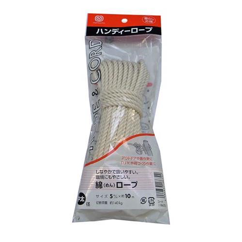 エスコ (ESCO)  EA628MG-12 φ 5.0mmx10m 綿ロープ EA628MG-12