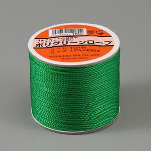 エスコ (ESCO)  EA628MT-31 1.5mmx40m ポリエチレンロープ(三つ打ち/緑 EA628MT-31｜orangetool