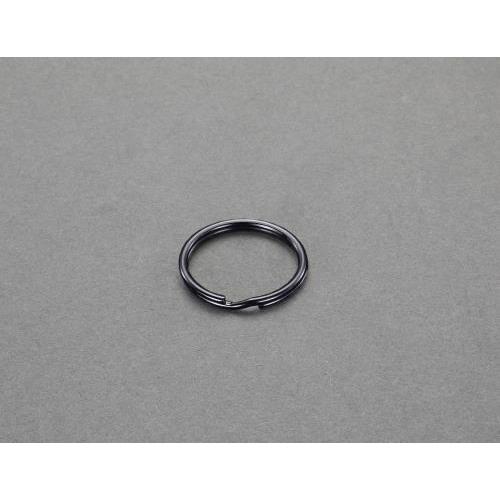 エスコ (ESCO)  EA638D-301 21.5x1.6mm キーリング(ブラック/スチール製...