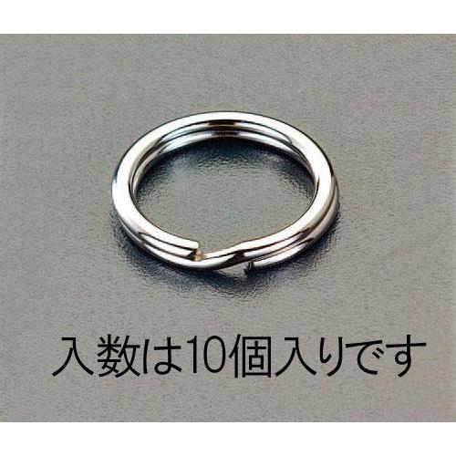 【SALE価格】エスコ (ESCO)  EA638D-4 30.8x2.5mm キーリング(スチール...