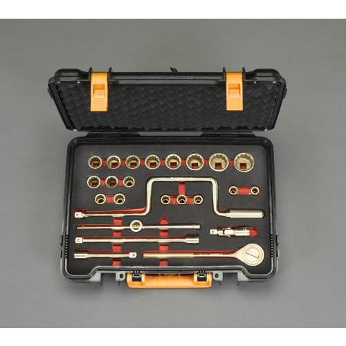 【SALE価格】エスコ (ESCO)  EA643FC-102 1/2&quot;DR/24点 ソケットレンチ...