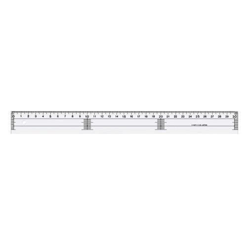エスコ (ESCO)  EA720YP-30 30cm 定規(アクリル製) EA720YP-30