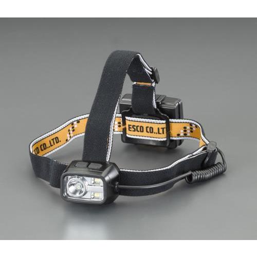 エスコ (ESCO)  EA758RW-38 [単3x3本] ヘッドライト/LED(強・中・弱・点滅...