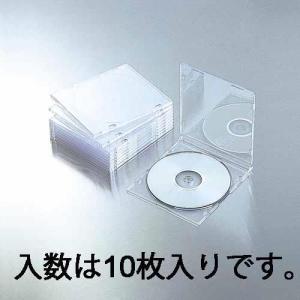 エスコ (ESCO)  EA759GS-10B CD/DVD用 スリムケース(クリアー/10枚) EA759GS-10B｜orangetool