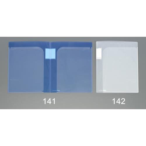 エスコ (ESCO)  A4/320x237mm ポケットホルダー(2ポケット/青) EA762CB...