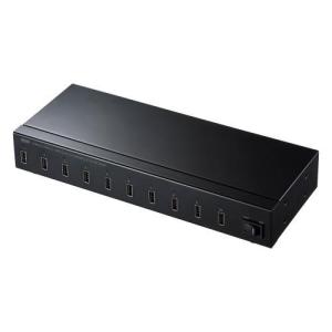 【SALE価格】エスコ (ESCO)  EA764AD-53 [10ポート] USB2.0ハブ(タブレット充電用/ブラック) EA764AD-53｜orangetool