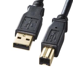エスコ (ESCO)  EA764AJ-80A 1.0m USBケーブル(A-B/2.0対応/金メッキ/黒) EA764AJ-80A｜orangetool