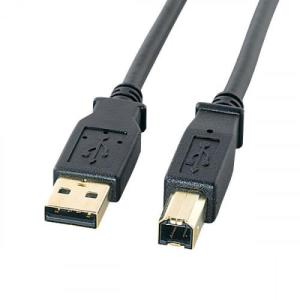 エスコ (ESCO)  EA764AJ-84A 5.0m USBケーブル(A-B/2.0対応/金メッキ/黒) EA764AJ-84A｜orangetool