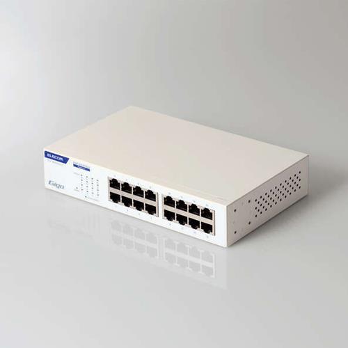 【SALE価格】エスコ (ESCO)  215x133x42mm [16ポート]スイッチングハブ E...