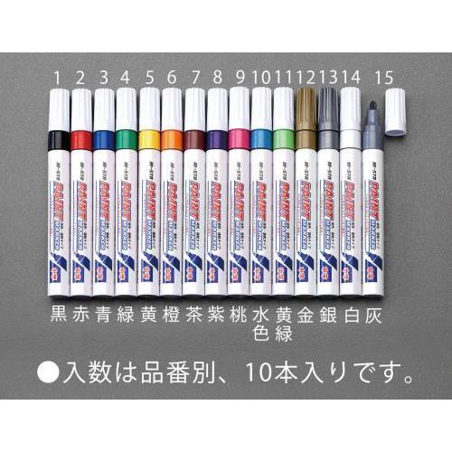 【SALE価格】エスコ (ESCO)  EA765MR-9 [桃] 油性ペイントマーカー(10本) ...