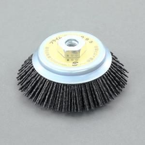 【SALE価格】エスコ (ESCO)  EA809YR-102 95mm/M10/#60 ベベル型ブラシ(砥粒付ナイロン) EA809YR-102｜orangetool