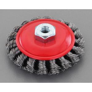 エスコ (ESCO)  EA809YS-3 85mm/M10 ワイヤーブラシ(ベベル型/スチール製ツイスト) EA809YS-3｜orangetool