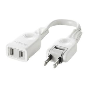 エスコ (ESCO)  EA815GA-101 125V/15Ax0.1m 延長コード(スイングプラグ/白) EA815GA-101｜orangetool
