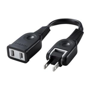 エスコ (ESCO)  EA815GA-91 AC125V/15Ax0.1m 延長コード(スイングプラグ/黒) EA815GA-91｜orangetool