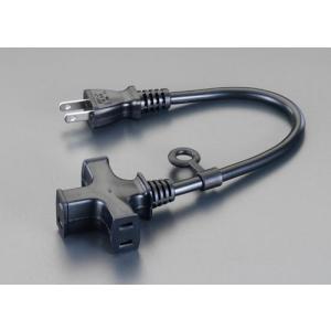エスコ (ESCO)  EA815GJ-3 AC125V/15A/0.3m 延長コード EA815GJ-3｜orangetool