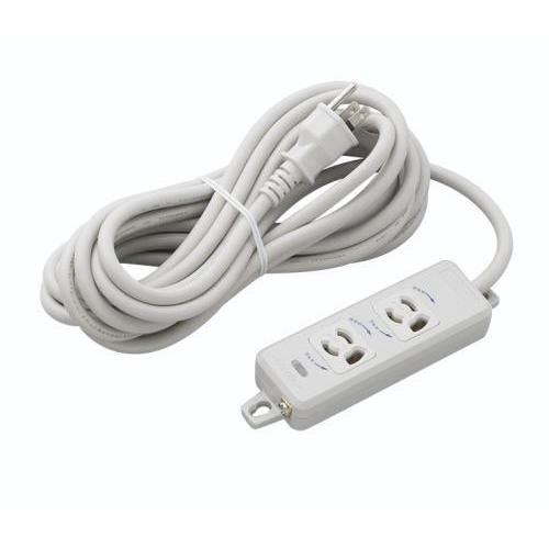 エスコ (ESCO)  EA815GK-25 AC125V/15Ax 5m タップ(2口・抜け止・ア...