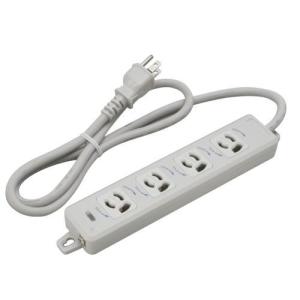 エスコ (ESCO)  EA815GK-41 AC125V/15Ax 1m タップ(4口・抜け止・アース付) EA815GK-41｜orangetool