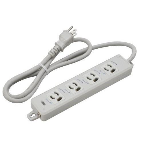 エスコ (ESCO)  EA815GK-41 AC125V/15Ax 1m タップ(4口・抜け止・ア...