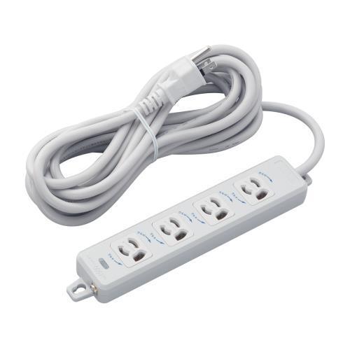 エスコ (ESCO)  EA815GK-45 AC125V/15Ax 5m タップ(4口・抜け止・ア...