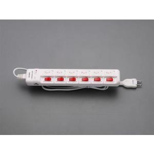 【SALE価格】エスコ (ESCO)  EA815GL-332A AC125V/15Ax 2m タップ(6口・個別スイッチ・雷サージ) EA815GL-332A｜orangetool