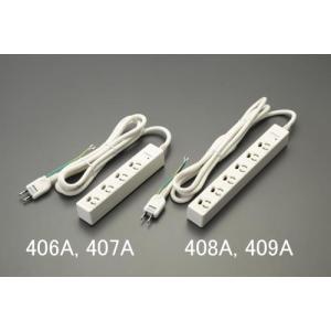 エスコ (ESCO)  EA815GL-406A AC125V/15Ax2m/4口 タップ(抜け止め・雷サージ) EA815GL-406A｜orangetool