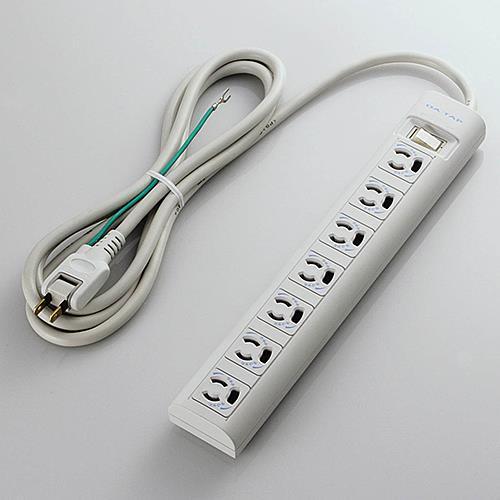 エスコ (ESCO)  EA815GL-45AA AC125V/15Ax 2m タップ(7口・抜け止...