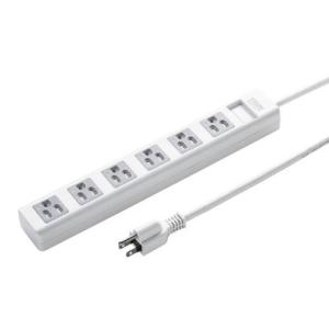 エスコ (ESCO)  EA815GM-266 AC125V/15Ax  5m タップ(6口/3P/シャッター付) EA815GM-266｜orangetool