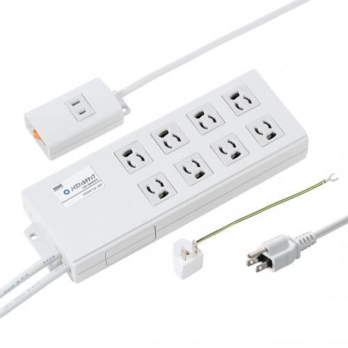 エスコ (ESCO)  EA815GM-343 2m/8口3P タップ(雷ガード/手元スイッチ/BO...