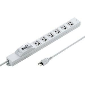 エスコ (ESCO)  EA815GM-353 AC125V/15Ax5m タップ(6口/3P/安全ブレーカー) EA815GM-353｜orangetool