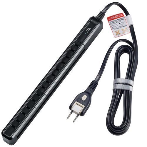 エスコ (ESCO)  EA815GN-51 AC125V/15Ax2m 回転タップ(7口/雷ガード...