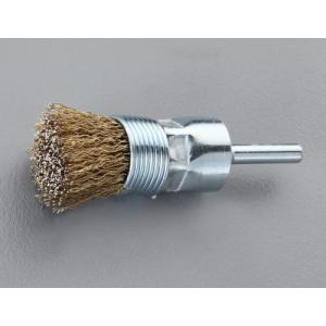 エスコ (ESCO)  EA819BM-111 16mm/6mm軸 軸付ブラシ(エンド型/スチール製) EA819BM-111｜orangetool