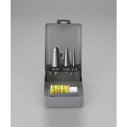 【SALE価格】エスコ (ESCO)  EA825GC 4-30mm ステップドリル(3本組・HSS...
