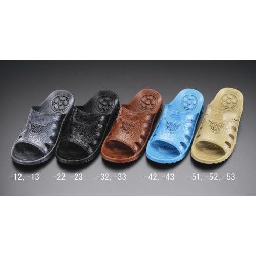 【SALE価格】エスコ (ESCO)  EA910SA-22 [L] サンダル(抗菌衛生/ブラック)...