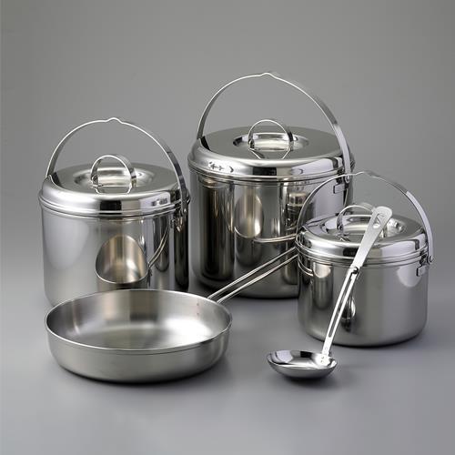 【SALE価格】エスコ (ESCO)  EA913VH-12 [5点組] 寸胴鍋・フライパン・お玉セ...