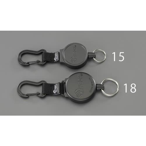 【SALE価格】エスコ (ESCO)  EA916Z-18 180mm キーキャリー(カラビナ付) ...