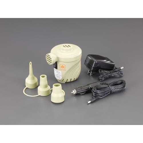 エスコ (ESCO)  EA919SH-7A AC100V/DC12V 電動エアーポンプ(2電源) ...