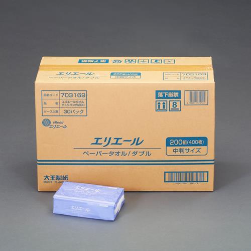 エスコ (ESCO)  EA929AE-3 230x210mm ペーパータオル(30パック/1箱) ...
