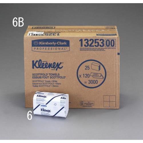 エスコ (ESCO)  EA929AP-6 199x315mm ハンドタオル(120枚) EA929...