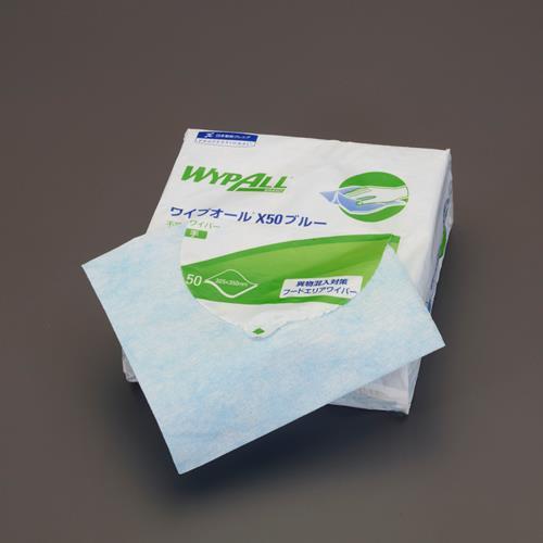 エスコ (ESCO)  EA929AW-13 325x350mm 工業用ワイパー(50枚/ブルー) ...