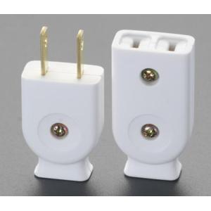 エスコ (ESCO)  EA940C-12W AC125V/15A 平型コネクターセット(白) EA940C-12W｜orangetool