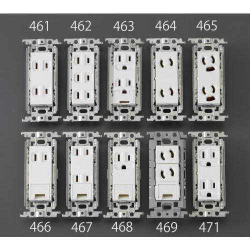 エスコ (ESCO)  EA940CD-471 125V/15A 埋込コンセント(2口/接地付) E...