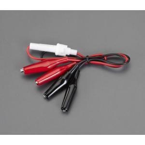 エスコ (ESCO)  EA940DT-23 500mm テストリード(両端クリップ/ヒューズホルダー/2本) EA940DT-23｜orangetool