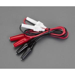エスコ (ESCO)  EA940DT-77 1000mm テストリード(両端クリップ/ヒューズホルダー/2本) EA940DT-77｜orangetool