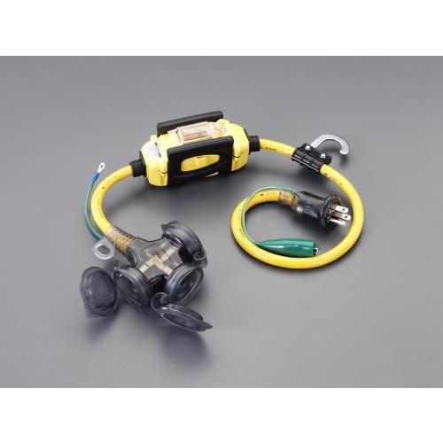 エスコ (ESCO)  EA940MH-21 15A x0.7m 漏電遮断器付延長コード EA940...