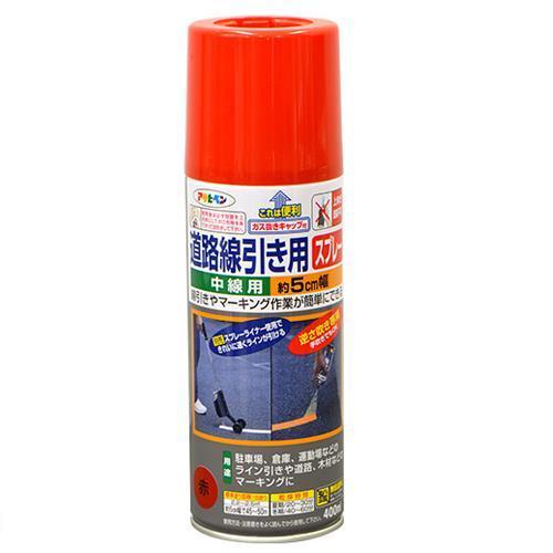 エスコ (ESCO)  EA942CA-12B 400ml 道路線引スプレー(赤・9cm幅/6本) ...