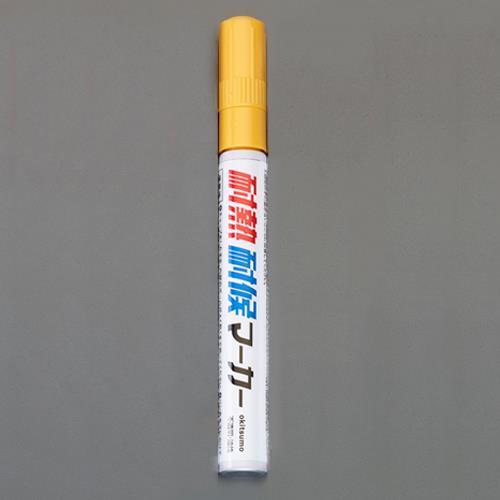 エスコ (ESCO)  EA942CD-106 [黄/中字] 油性・耐熱耐候マーカー(12本) EA...