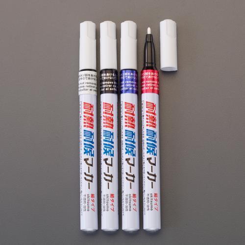 【SALE価格】エスコ (ESCO)  EA942CD-44B 4本組[細字] 油性・耐熱耐候マーカ...