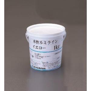 【SALE価格】エスコ (ESCO)  EA942EW-1 1.0kg 水性床用蛍光塗料(イエロー)...