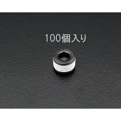 エスコ (ESCO)  EA949GR-1 R 1/8&quot; テーパーねじプラグ(鉄/100個) EA9...